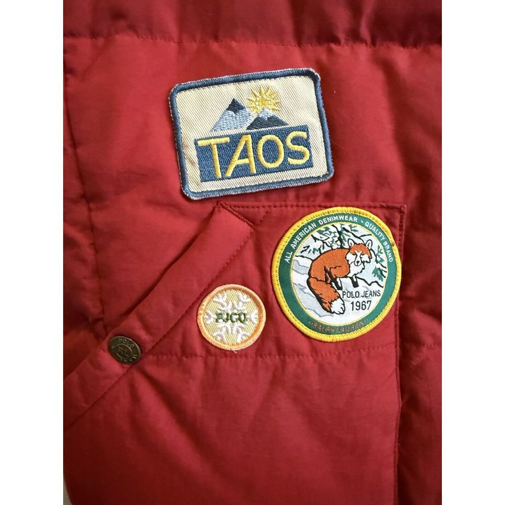 Ralph Lauren Red Quilted Patch Vest - Picture 5 of 11